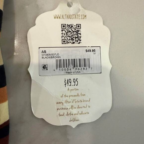 Altar’d State NWT Psychedelic Retro Side Ruched Mini Skirt Women's Medium Brown - Picture 5 of 7